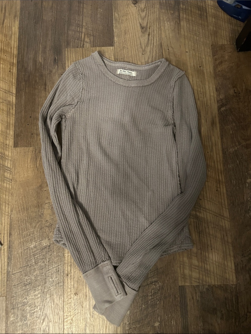Waffle Knit Free People top